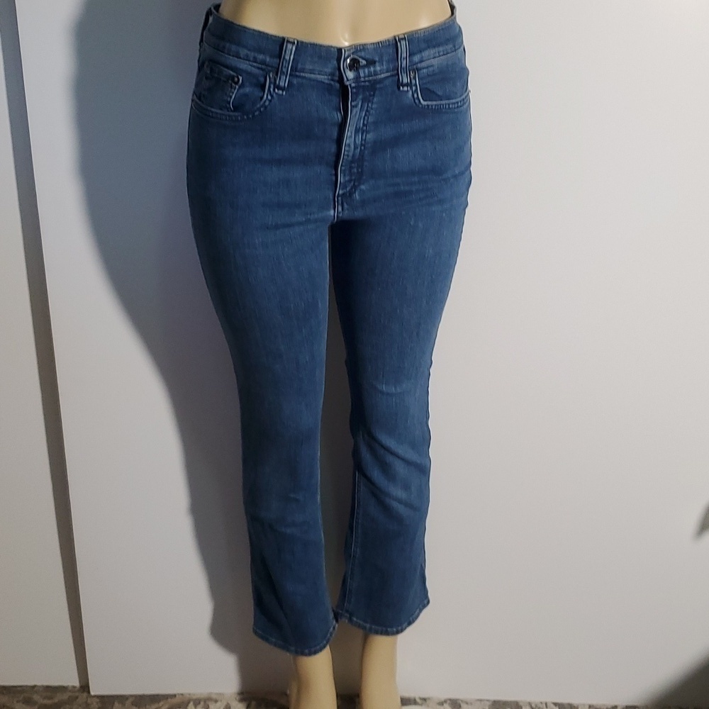 rag & bone NEW YORK HANA Cropped Blue Jeans Size 30
